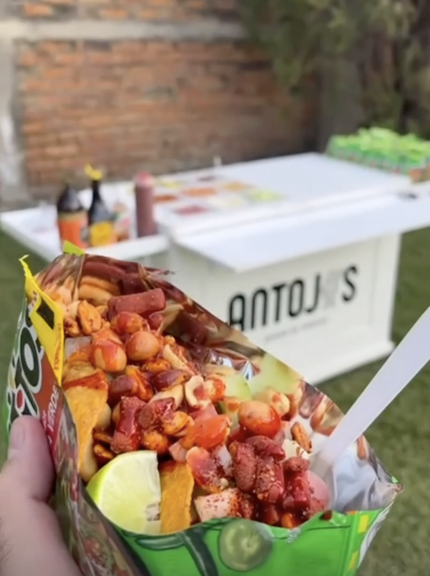 Barra de elotes para evento